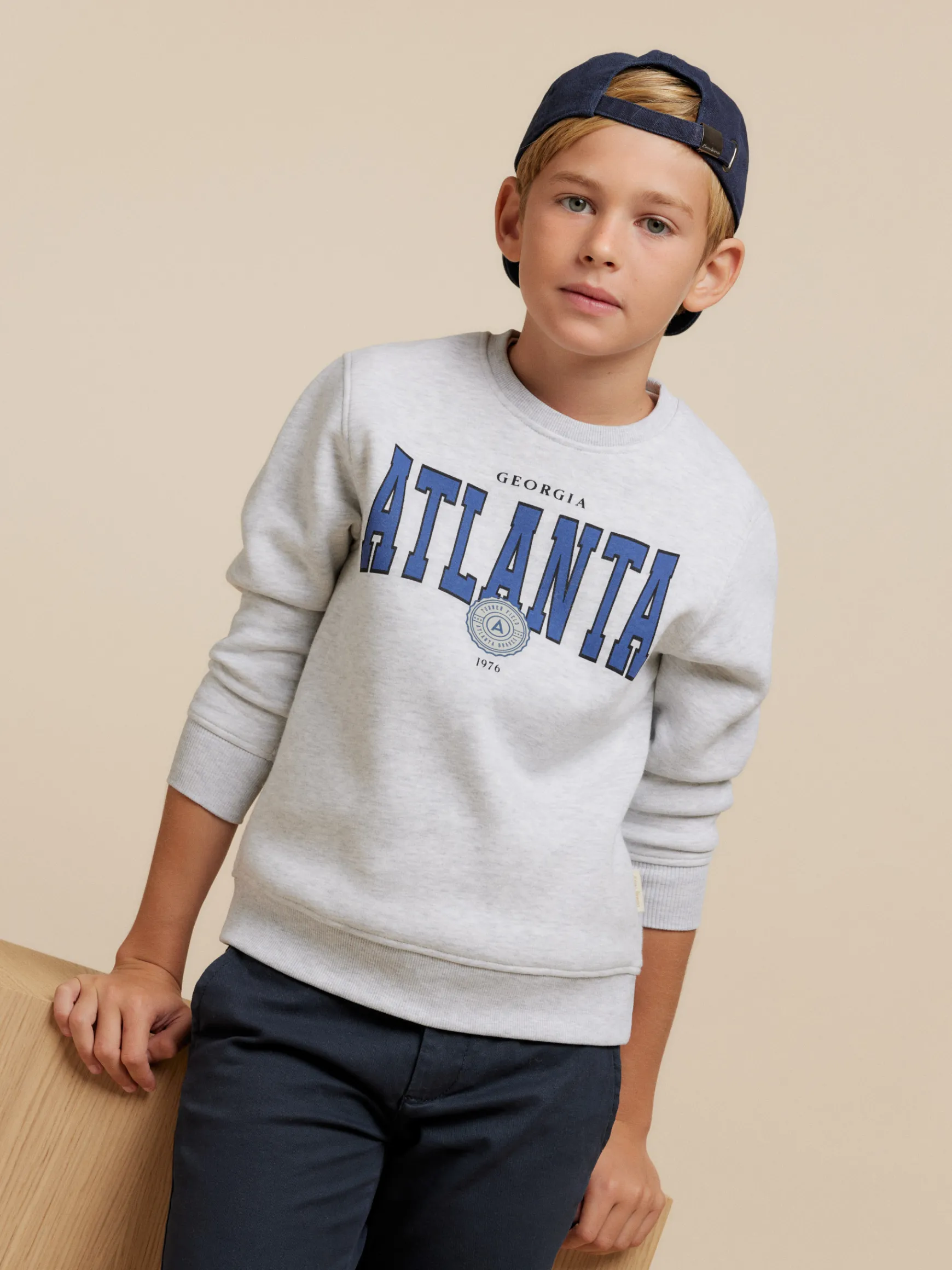 Alvaro Moreno Sudaderas|SUDADERA ATLANTA KIDS Gris