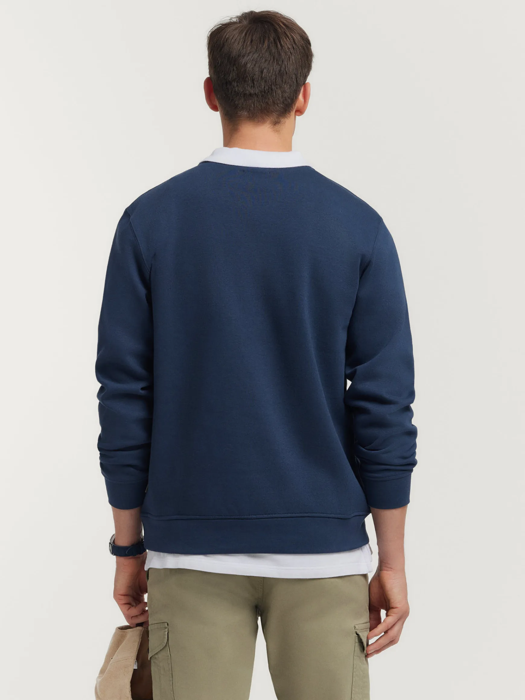Alvaro Moreno Sudaderas|SUDADERA BASEBALL Azul Marino