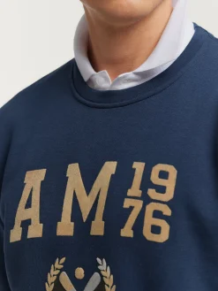 Alvaro Moreno Sudaderas|SUDADERA BASEBALL Azul Marino