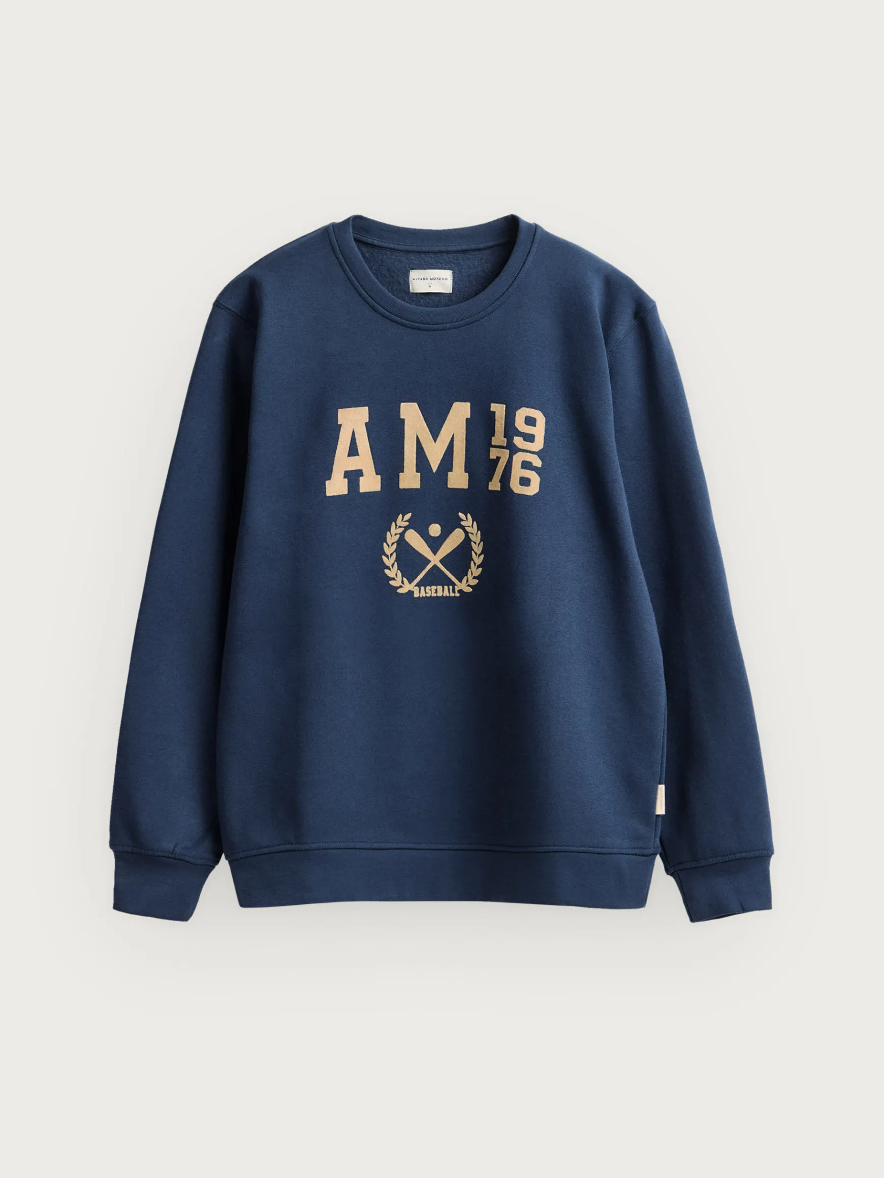 Alvaro Moreno Sudaderas|SUDADERA BASEBALL Azul Marino