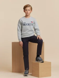 Alvaro Moreno Sudaderas|SUDADERA BROOKLIN KIDS Gris