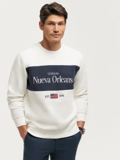 Alvaro Moreno Sudaderas|SUDADERA ORLEANS Blanco