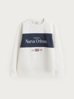 Alvaro Moreno Sudaderas|SUDADERA ORLEANS Blanco