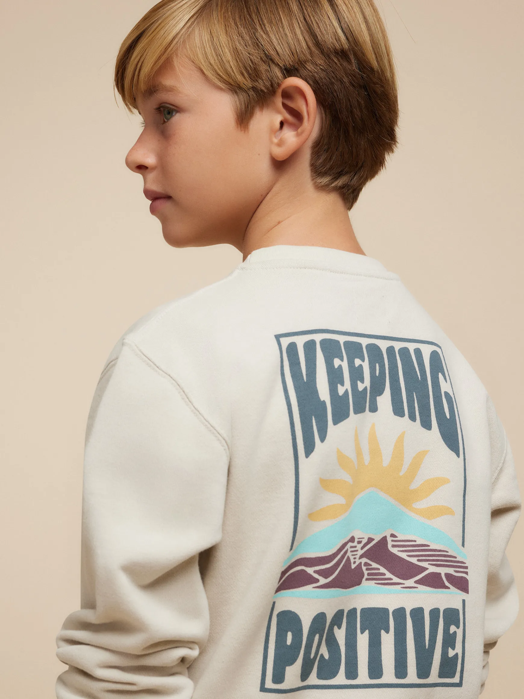 Alvaro Moreno Sudaderas|SUDADERA POSITIVE KIDS Crudo